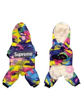 CAMOUFLAGE SUPREME DOG JACKET SZ MEDIUM - BRAND NEW